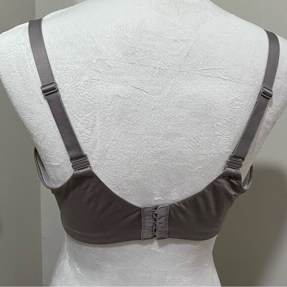 Auden Gray Full-Coverage Underwire Bra with Floral Pattern Size 38DD - Picture 5 of 6